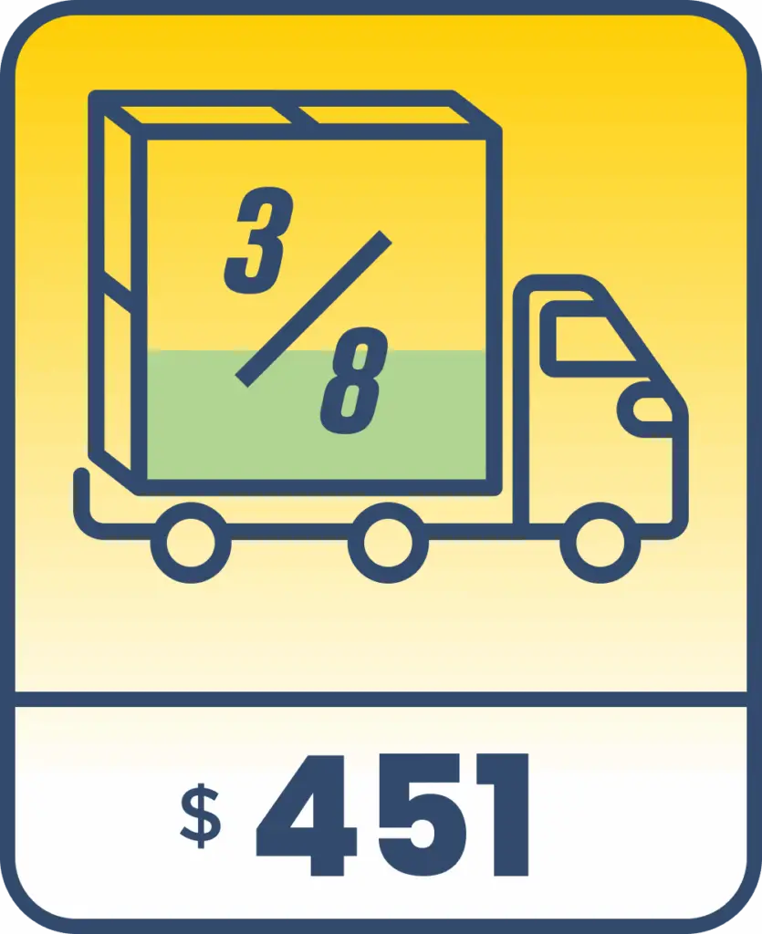 3/8 load truck