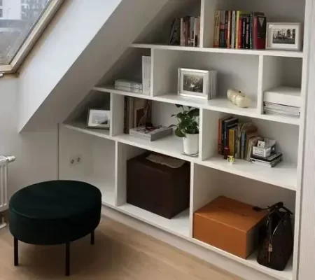 After Attic Clean Outs you can use Cubbies in Slanted Walls to organize storage After Attic Clean Outs you can use Cubbies in Slanted Walls to organize storage